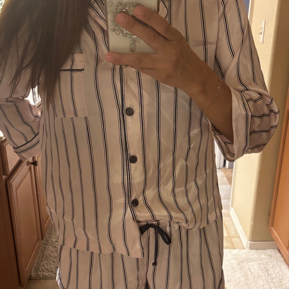 Apt. 9 Satin Striped Pajama Shirt